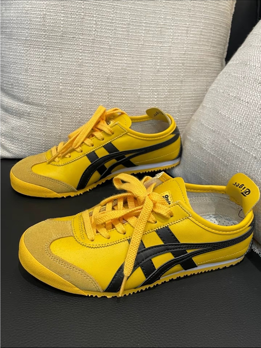Onitsuka Tiger by Asics Yellow & Black Classic Mexico 66 Sneakers